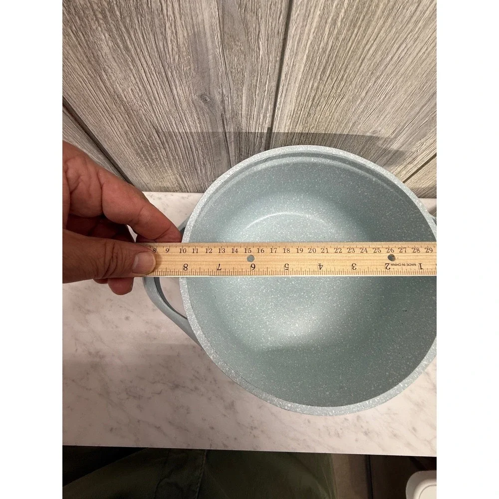 Masterclass Premium Cookware Blue Speckled Dutch Oven Casserole Pot Lid 9.5in
